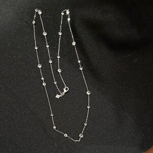 Rare Silpada Scattered Stars Silver Necklace with Crystal Accents 32”, N2152